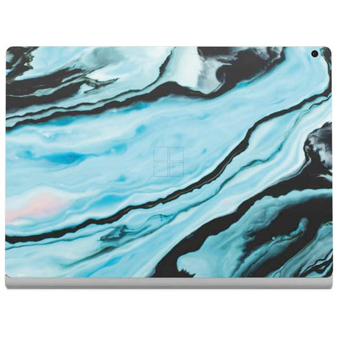 Aqua Blue Marble Ink Surface Book 2 15in Skin